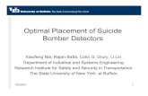 Optimal Placement of Suicide Bomber Detectorsw-cmmc/research/Batta.pdf · 2008. 8. 12. · 10/2/2007 1 Optimal Placement of Suicide Bomber Detectors XiaofengNie, Rajan Batta, Colin