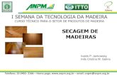 SECAGEM DE MADEIRAS - pimads.org · A secagem aumenta a resistência elétrica da madeira, tornando-a um isolante elétrico e térmico; Melhora a trabalhabilidade da madeira, como