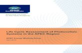 Life Cycle Assessment of Photovoltaic Systems in the ......Life Cycle Assessments of Photovoltaic Systems in the APEC Region Life Cycle Assessment Analytical Report EWG06 2017A, Aug