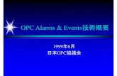 OPC Alarms & Events技術概要OPC Data Access Server アラーム/ イベント サーバ 98/10/01 8:00:00 FIC001.PV Lo 98/10/01 8:10:00 FIC002.PV Hi 98/10/01 8:11:00 FIC003.PV DV