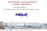 Dark Matter motivated SUSY collider signatures · 2017. 6. 6. · Alexander Belyaev 8 "Dark Matter motivated SUSY Collider signatures"” boson-fermion symmetry aimed to unify all