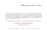 bhagavad gita - Ars Floreatzes hoofdstukken handelen over toewijding of devo-tie en de aard van Dat. De laatste zes hoofdstukken geven een beschrijving van de hoogste kennis en de