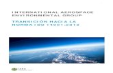 INTERNATIONAL AEROSPACE ENVIRONMENTAL GROUP · y colaboración. o Cuestiones internas y externas: proveyendo una síntesis de asuntos importantes para el SGA en la industria aeroespacial,