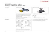 Manual presetting valves MSV-F2, PN 16/25, DN 15 - 400Data sheet Manual presetting valves MSV-F2 Ordering MSV-F2 valves - PN 16 Picture DN 1) kvs Tmax. PN Code No. Code No. mm m3/h