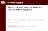 Mass measurements needed for neutrino physicspeople.physics.tamu.edu/mahapatra/workshop/kwiatkowski.pdf• S. Eliseev, T. Eronen, Y.N. Norikov, IJMS 349 (2013) 102 • K. Blaum, S.