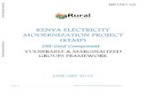 KENYA ELECTRICITY MODERNIZATION PROJECT (KEMP ......The Project Development Objective (PDO) to increase access to electricity; (b) to improve reliability of electricity service and;
