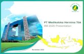 PT Medikaloka Hermina Tbk · 2020. 11. 11. · Manado) 2020 2018. 32+1 3,378. Our Nationwide Hospital Network. Type B Hospitals Type C Hospitals Total Hospitals •Pandanaran •Tangkubanprahu