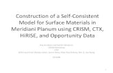 Construction of a Self-Consistent Model for Surface Materials ...crism.jhuapl.edu/data/CRISM_workshop_2009/docs/agenda/...Construction of a Self-Consistent Model for Surface Materials