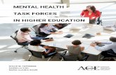 MENTAL HEALTH TASK FORCES IN HIGHER EDUCATION€¦ · Mental Health Task Forces in Higher Education | viii • Although determining a timeline for the task force depends on the scope