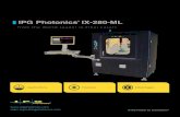IPG Photonics’ IX-280-ML ... Page 2 Company & Product Overview IX-280-ML IPG Photonics is the world leader in high power ﬁber lasers and ampliﬁers. Founded in 1990, IPG pioneered