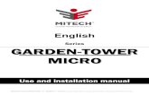 Series GARDEN-TOWER MICRO - Mitech Security · 2017. 5. 24. · Garden/Tower-MICRO Use and installation manual Page 11 of 20 Examples of installation 4 sides perimeter check4 sides