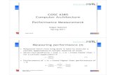 COSC 6385 Computer Architecture Performance Measurement · 2018. 6. 18. · COSC 6385 –Computer Architecture Edgar Gabriel Measuring performance (II) • Timing how long an application