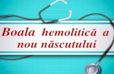 Boala hemolitică a nou născutului - USMF...•aritmii, •enterocolită ulcero-necrotică, •infecție, •boală grefă-contra-gazdă și •deces. Complicațiilepotențiale ale