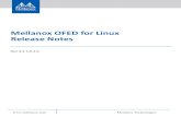 Mellanox OFED for Linux Release Notes · 2019. 12. 12. · Overview Rev 4.3-1.0.1.0 Mellanox Technologies 5 1Overview These are the release notes of MLNX_OFED for Linux Driver, Rev