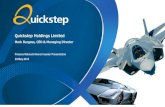 Mark Burgess, CEO & Managing Director · PDF file

Quickstep Holdings Limited Mark Burgess, CEO & Managing Director. Finance Network News Investor Presentation. 22 May 2018