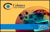 informe colonya 2015 - UAB Barcelona · Informe anual2015 5 Gestió Financera Planificació i Control 1. Fons Propis Les Reserves de Colonya se xifren a desembre de 2015 en 28.164