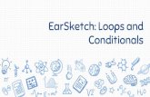 EarSketch: Loops and Conditionals · fitMedia(drum2, 2, measure, measure + 1) fitMedia(piano1, 3, measure + 2, measure + 3) We want to vary the piano part every other measure. Conditionals