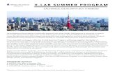 X-LAB SUMMER PROGRAM · Supported by Mitsui Fudosan, the X-LAB Summer Program is an international collaboration between Shinkenchiku-sha and A+U Publishing, and X-LAB—a Small Research