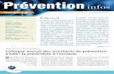 éditorial - CNRS - DGDR...valoriser l’investissement des assistants de prévention a pour effet secondaire d’induire une émulation créative entre les conseillers de prévention.