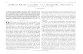 Soliton Mode-locking With Saturable Absorbers - Selected ......540 IEEE JOURNAL OF SELECTED TOPICS IN QUANTUM ELECTRONICS, VOL. 2, NO. 3, SEPTEMBER 1996 Soliton Mode-Locking with Saturable