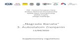 „Nagrada Banata“ 3. Autoslalom Zrenjaninsakss.org.rs/files2020/Pravilnik-Autoslalom Zrenjanin-ENG v1.2.pdf · Co-organizors: City of Zrenjanin and AMK „Petrovgrad“ 2.2. Competition