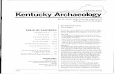 SUMMER~ 2 0 0 6 Kentucky · 2015. 10. 22. · FAYETTE. Elam Mound, Guilfoil Site, Mt. Horeb Ar ... Volume 13, No. 2 (Summer 2006), Kentucky Archaeology . A. In Archaeology The . the