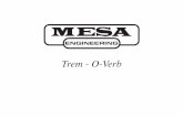 Trem - O-VerbControl Function Type Mesa Part# Control Function Type Mesa Part# Channel Select Switch 602112 Bias Select Channel Cloning Switch 600118 Select Switch 602000 External