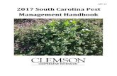 APT-17 2017 South Carolina Pest Management Handbook...1 tsp = 0.17 fl oz 1 tbs = 3 tsp 1 fl oz = 2 tbs = 6 tsp 1 cup = 8 fl oz = 16 tbs 1 pt = 2 cups = 16 fl oz 1 qt = 2 pt = 32 fl