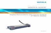 PTB210 User's Guide in English - Vaisala · 2017. 6. 16. · User's Guide _____ 4 _____ M210669EN-D Recycling Recycle all applicable material. Dispose of batteries and the unit according