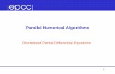 Discretised Partial Differential Equations...2 Overview of Lecture Pollution problem as a Partial Differential Equation – equations in one and two dimensions – boundary conditions