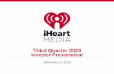 Third Quarter 2020 Investor Presentation · In the third quarter alone: - Entered into an exclusive agreement with Pushkin Industries, Malcolm Gladwell's podcasting network - Launched