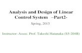 Analysis and Design of Linear Control System Part2-...Bode diagram Fig. 12.6: PI controller ( ) 1 ( ) Z G Z T j j 0.0142 1.38 ( ) s P s s C s 0.18 ( ) 0.72 [Ex. 12.5] Cruise Control