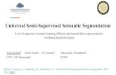 Universal Semi-Supervised Semantic SegmentationUniversal Semi-Supervised Semantic Segmentation A novel approach towards learning efficient and transferable representations for dense