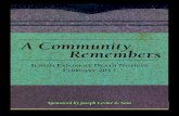 A Community Remembers - The Jewish Exponentdigital.jewishexponent.com/issues/ACR-February2017/... · Anita Berman(nee Feinsinger) of Boca Raton, formerly from Philadelphia, passed