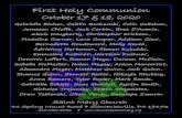 First Holy Communion - Church of Saint Mary 18, 2020.pdfFirst Holy Communion Saint Mary Church 40 Spring Mount Road < Schwenksville, PA 19473 610-287-8156 < October 17 & 18, 2020 Gabriella