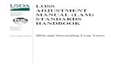 LOSS ADJUSTMENT MANUAL (LAM)...United States Department of Agriculture Federal Crop Insurance Corporation 2016 and Succeeding Crop FCIC-25010 (10-2015) LOSS ADJUSTMENT MANUAL (LAM)