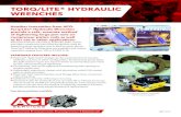 TORQ/LITE® HYDRAULIC WRENCHES - ACI Services, Inc. · 2020. 7. 8. · Torq/Lite® Hydraulic Wrenches provide a safe, accurate method of tightening large jam nuts on compressor piston