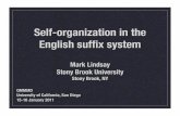 Self-organization in the English sufﬁx system 2011/san_diego.pdf · Introduction ‣ Self-organization is a natural process ‣ Ecosystems organize themselves ‣ Language does