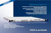 Programmable DC Power Supplies 750W/1500W in 1U - TDK...Programmable DC Power Supplies 750W/1500W in 1U Built in RS-232 & RS-485 Interface Advanced Parallel Operation Optional Interface: