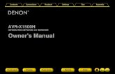 AVR-X1500H - PROFX€¦ · AVR-X1500H INTEGRATED NETWORK AV RECEIVER Owner’s Manual Contents Connections Playback Settings Tips Appendix 1 Front panel Display Rear panel Remote
