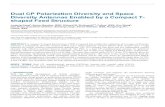 Dual CP Polarization Diversity and Space Diversity ...… · there has been strong interest in polarization diversity (PDA) and spatial diversity (SDA) antennas. Polarization diversity