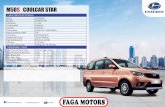 M50S COOLCAR STAR - FAGA MOTORS · 2018. 1. 6. · CARACTERÍSTICAS TÉCNICAS Marca Modelo Cilindrada Combustible Tracción Transmisión Potencia Máxima (HP) Carrocería Sistema