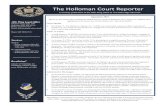 The Holloman Court Reporter...The Holloman Court Reporter is a monthly publication from the 49th Wing Staff Judge Advocate and the Holloman Public Affairs Office. For more information