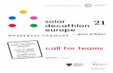 call for teams - Solar Decathlonsolardecathlon.eu/wp/wp-content/uploads/2019/07/sde21... · 2019. 7. 23. · 2 21__07__2019 STEWARDED B THE ENERG ENDEAVOUR FOUNDATION Dear applicant,