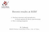 Recent results at RIBFtheorie.ikp.physik.tu-darmstadt.de/hirschegg/2013/talks/... · 2020. 7. 25. · Æ12 Cluster detectors (Det. Eff. ~ 15 % at 0.662MeV) …x 10 times ( Ægamma‐gamma