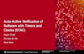Auto-Active Verification of Software with Timers and Clocks · 2016. 11. 1. · Goal : Formally verify STACs at the source code level using deductive (aka auto-active) verification
