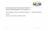 COOMALIE COMMUNITY GOVERNMENT COUNCIL Plan 2015-… · LOCAL GOVERNMENT COST INDEX AND CPI 2009/10 TO 2015/16 Year CPI (Jun Q) LG Cost Index Total CPI for LG Council Increase 2009/10
