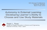 Autonomy in External Learning: Developing Learner¢´s Ability ... ... Autonomy in External Learning: