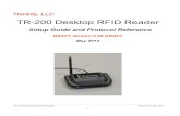 The TR-200 Desktop RFID Reader - Agee Race Timing Reader... · • TR200 Desktop Reader • Antenna • USB cable • CD with this manual, software driver, and demonstration program