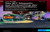 Linie 19 Das BLT Magazin zur Erneuerung der Waldenburgerbahn. · 2020. 10. 27. · Jubiläum WB 3 Die Geschichte der Waldenburger bahn (WB) geht bis auf das Jahr 1855 zurück. Die